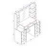 7 Drawers Makeup Vanity Set Large LED Lighted Mirror Dressing Table Dresser Desk