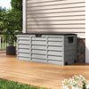290L Garden Storage Sheds Chest Organiser Lockable Deck Box Patio Castors Box UK