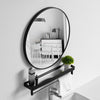 Round Glass Of Mirror Wall Mounted Bathroom Makeup Dressing Mirror Framed 50cm
