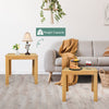 Outdoor Acacia Wood Side Table Garden Backyard Square and Durable End Table
