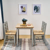 New Solid Wood Dining Table and 4 Chairs Set Home Kitchen Furniture 4 Colours