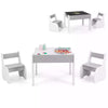 Kids Table and Chair Set 4-in-1 Wooden Activity Table and 2 Chairs for Drawing