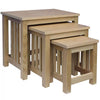 Set of 3 Nest of Tables Nesting Coffee Side End Wooden Nest Furniture Ash Veneer
