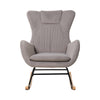 Modern Rocking Chair Upholstered Fabric Armchair Accent Glider Rocker Chair Grey