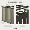 Outdoor Metal Garden Bridge With Decorative Safety Railings Vine Pattern NEW UK