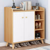 Shoe Cabinet Rack 2 Door 3 Cells Cupboard Footwear Stand Wooden Storage Unit