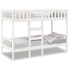 Bunk Bed White 90x200 Solid Wood Pine C1Q1