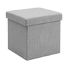 Folding Storage Ottoman Box Drawer Footstool Foldable Bench Chair Footrest Linen