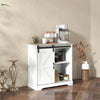 Sliding Barn Door Buffet Sideboard Storage Cabinet Home Bar Living Room Cabinet