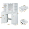 Vanity Makeup Dressing Table Vanity Set Woman Bedroom Dresser Desk w/ LED Mirror