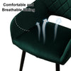Pair of Dining Chair Velvet Diamond Chairs with Metal Legs Black/Blue/Grey/Green