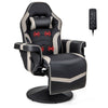 Massage Gaming Chair Height Adjustable Swivel Racing Video Gaming Recliner