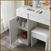 Dressing Table Vanity Set Stool Makeup LEDs Mirror w/Jewellery Organizer Drawers