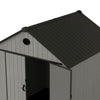 Gabled Plastic Tool Shed 8x8FT with Foundation Lock for Outdoor Garden Storage