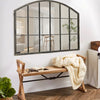 Large Window Garden Mirror Wall Mounted Metal Frame Floral Indoor Outdoor Decor