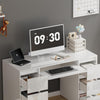 High Gloss 6 Drawers Dressing Table White Study Home Office Makeup Computer Desk