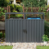 Triple Wheelie Bin Storage Metal Store Cover Garden Rubbish Dustbin Shed Storage