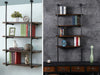 Shelf Industrial Steel pipe Wall Floating Storage Shelving Unit 2 - 4.5 Tiers