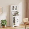 Wooden Kitchen Cupboard Storage Cabinet Microwave Oven Holder with Drawer Shelf