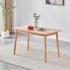 Set of 5 Solid Wood Windsor Spindle Back Dining Chairs Rectangular Dining Table