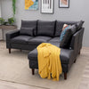 L-Shaped Corner Sofa, Sectional Couch with Built-in USB Port Chaise
