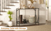 2-Tier Console End Table/Table Side w/Mesh Shelf Entryway Hallway Vintage Tables