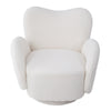 Rotating Round Swivel Cuddle Armchair Teddy Boucle Accent Tub Chair Padded Seat