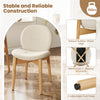 Soft Boucle Upholstered Kitchen Chairs Set of 2-White