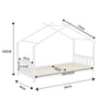 Solid Pine Wood 160cm Kids Children House Frame Single Bed Toddler Bedstead