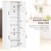 170cm Freestanding Kitchen Cupboard 4-Door Storage Cabinet w/ 4 Shelves, White