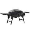 Portable Gas BBQ Grill with Cooking Zone Black Freestanding Barbecue