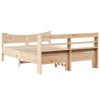 Bed Frame with Headboard 140x190 Solid Wood Pine L2R2