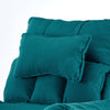 Blue Lazy Chair with Footstool Relax Lounge Chair Accent Armchair Sofa Chair