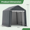 240 x 195 cm Outdoor Storage Shelter Garage Storage House-Gray