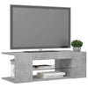 TV Cabinet with LED Lights Concrete Grey 90x39x30 cm