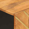 Camerina Side Cabinet Brown and Black 40x33.5x75 Solid Wood Z9M2