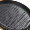 Cast Iron Griddle Frying Pan Grill Non-stick Skillet Cooking Fry Steak with Tray