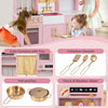 Chef Pretend Play Toy Play Kitchen Toy Set w/Oven & Sink-Pink