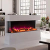 LED Fireplace Media Wall Fire Wall Mounted / Standing Electric Heater 40-100in