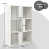 2 pcs Storage Bookcase 3-tier Wooden Bookshelf Cabinet Freestanding Display