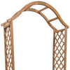 Wooden Garden Arch Archway Elegant Decorative Tan/Natural Wood Woodside