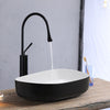 Irregular Ceramic Bathroom Sink Black&White Countertop Hand Wash Basin Vessel