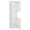 Bathroom Furniture Set High Gloss White Engineered Wood