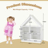 Kids Wooden 5-cubby Toy Storage Organizer w/Anti-toppling Devices-White