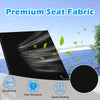 Heavy-Duty Patio Recliner W/ 6-Level Backrest & Breathable Fabric-Black