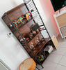 Vintage Industrial Bookcase Cabinet Display Storage Shelving Unit Rustic Metal