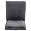2/4 Dining Chairs High Back Velvet Hotel Kitchen Chair Wooden Leg Home Dark Grey