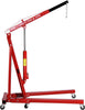 2 Ton Tonne Garage Folding Hydraulic Engine Crane Hoist Lift Stand w/ Wheels Red