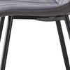 2x Grey Dining Chairs Velvet Padded Seat Kitchen Dining Room Chair Modern