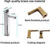 Basin Sink Mixer Tap Cloakroom Square Tall Waterfall Tap Chrome Faucets Bathroom